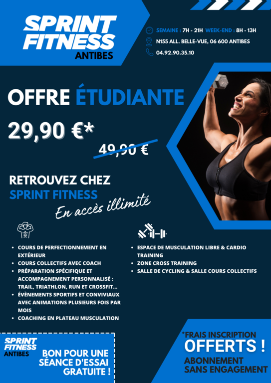 SPRINT FITNESS Un nouveau partenaire pour le campus de Sophia
