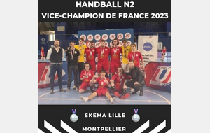 L’ÉQUIPE DE HANDBALL SKEMA LILLE EST VICE-CHAMPIONNE DE FRANCE