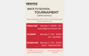 BACK TO SCHOOL TOURNAMENT - MONDAY SEPTEMBER 7