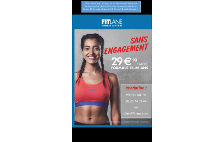 OFFRE MUSCULATION FITNESS FITLANE